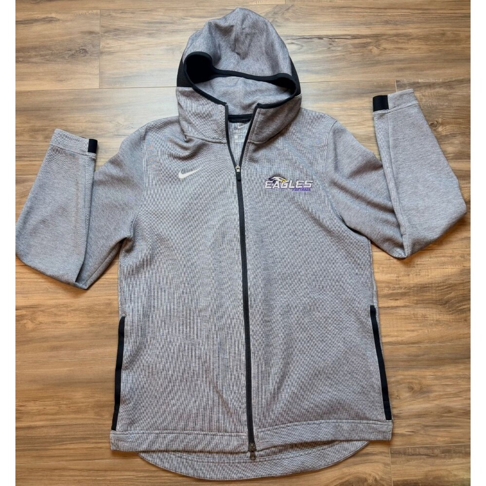 Nike Ashland University Eagles Football Full Zip Jacket Gray NFL Dri-FIT SZ L